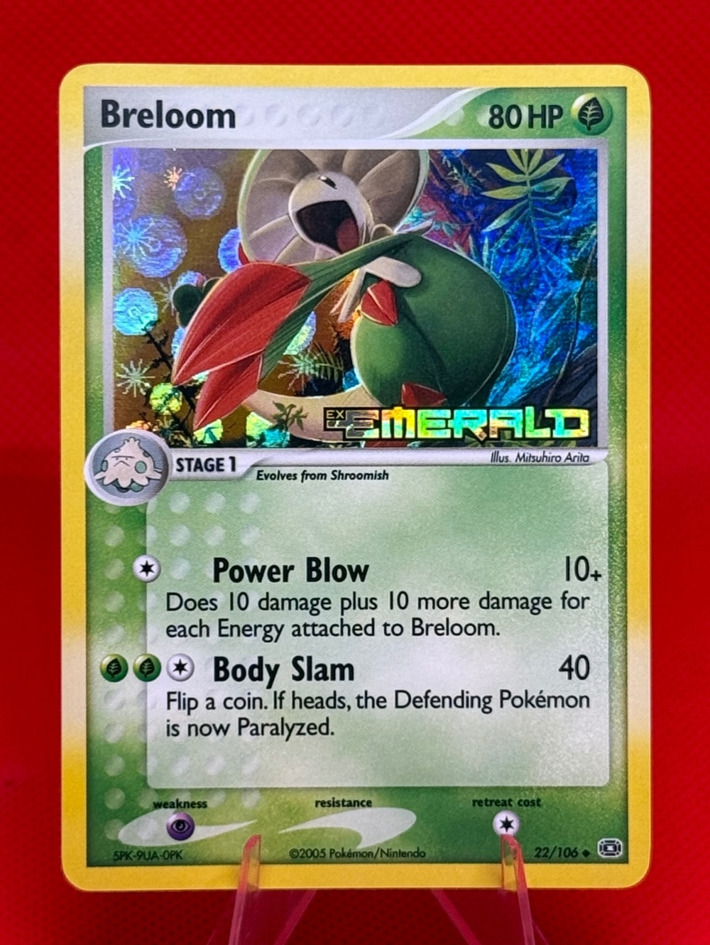 Breloom 22/106 EX Emerald Stamped Reverse Holo